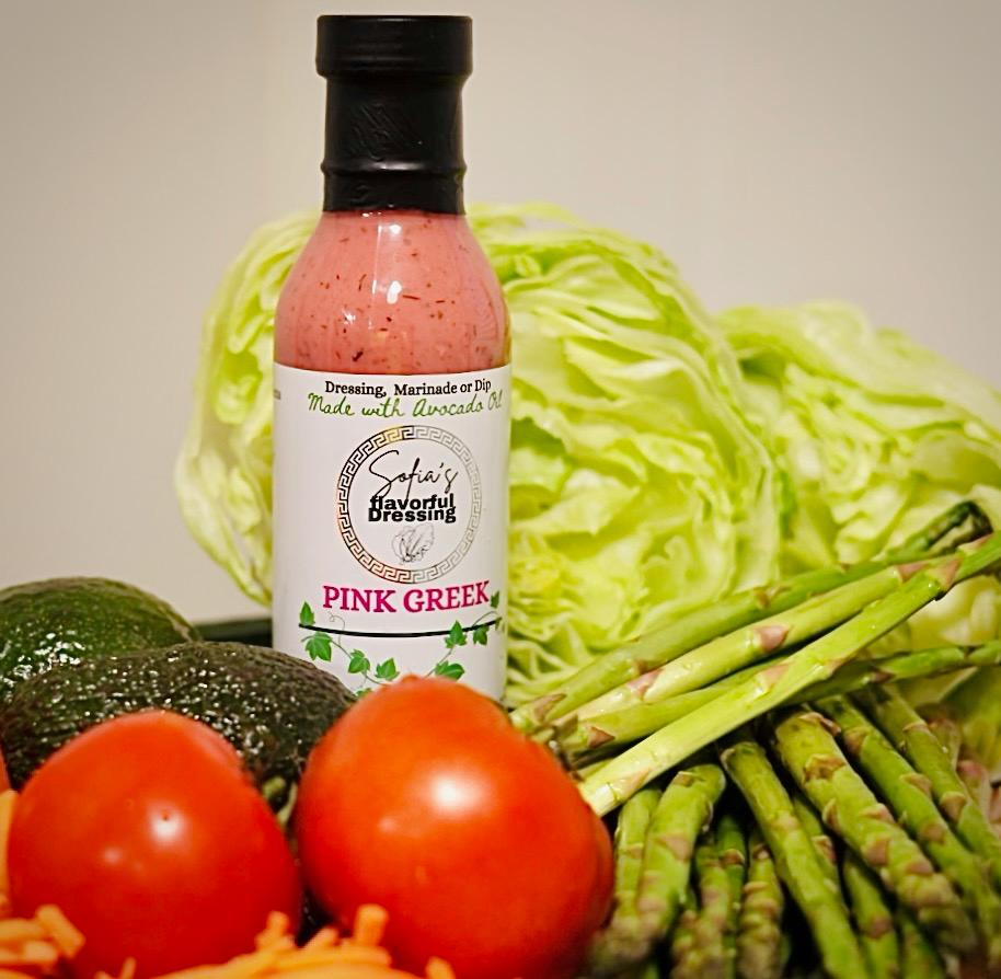 Sofia's Pink Greek Dressing 12.0 oz – Sofia's Flavorful Dressing Sofia's Pink Greek Dressing 12.0 oz – Sofia's Flavorful Dressing